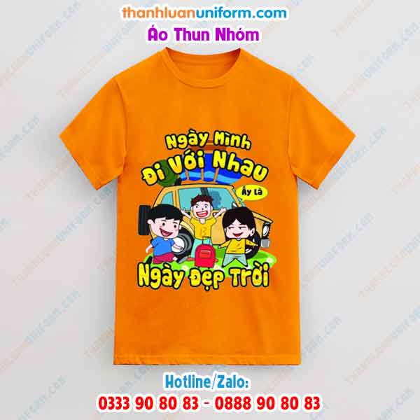 In Áo Nhóm Màu Cam Cá Tính | Xưởng May Đồng Phục Đẹp Gò Vấp Hcm