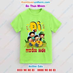 In Áo Nhóm Màu Xanh Chuối Cá Tính | May Đồng Phục Áo Phông Đẹp